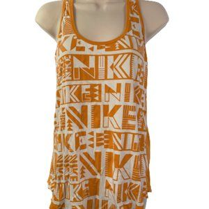Women S NIKE Loose Fit Orange Retro Logo Tank Top!